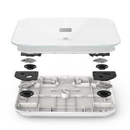 نوردن سينسوري ميزان سمارت للجسم لتتبع معدل ضربات القلب وتحليل تكوين الجسم ابيض 10مقاييس حيوية مفصلة