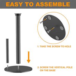 سكاي كي حامل مناشف ورقية 2في1 مع مركز بخاخ مع ذراع شد وقاعدة مرجحة غير قابلة للانزلاق اسود