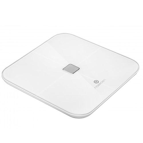 نوردن سينسوري ميزان سمارت للجسم لتتبع معدل ضربات القلب وتحليل تكوين الجسم ابيض 10مقاييس حيوية مفصلة