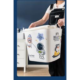 سكاي كي سلة تخزين الملابس المتسخة كبيرة مربعة ابيض