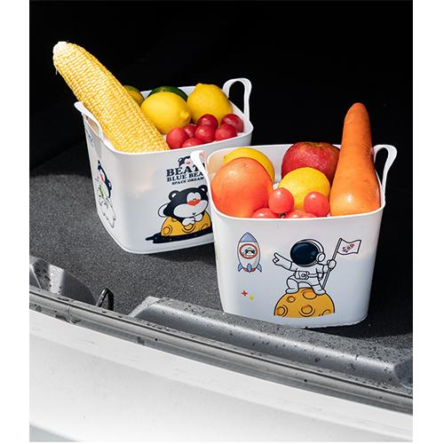 سكاي كي سلة تخزين الملابس المتسخة كبيرة مربعة ابيض