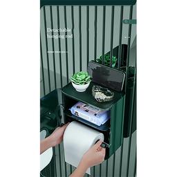 سكاي كي حامل ورق تواليت مع صندوق تخزين مناديل اخضر