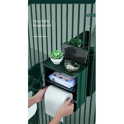 سكاي كي حامل ورق تواليت مع صندوق تخزين مناديل اخضر