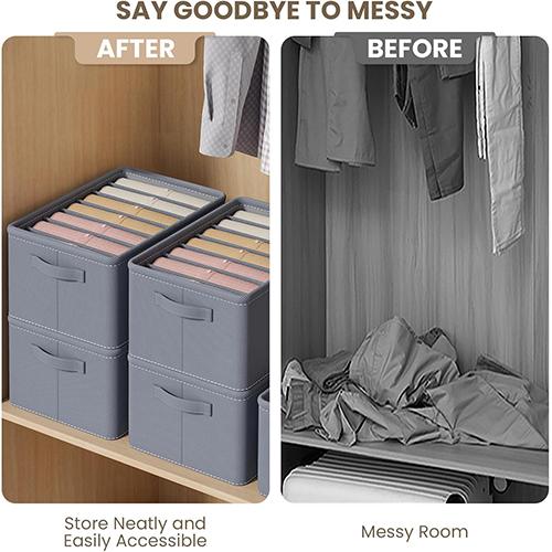 سكاي كي منظم ملابس قابل للطي و7شبكات رومادي