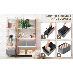 سكاي كي منظم ملابس قابل للطي و7شبكات رومادي