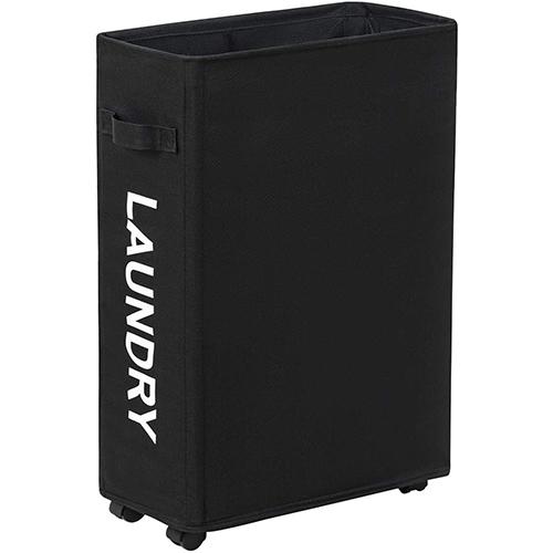 سكاي كي سلة غسيل ذات شبكتين بسعة كبيرة وقابلة للطي اسود