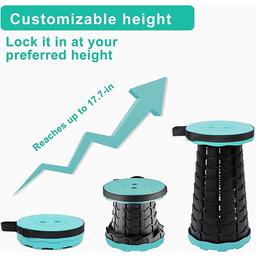 سكاي كي كرسي تلسكوبي قابل للطي محمول بارتفاع قابل للتعديل اخضر