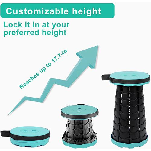 سكاي كي كرسي تلسكوبي قابل للطي محمول بارتفاع قابل للتعديل اخضر