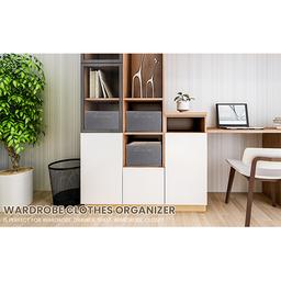 سكاي كي منظم ملابس قابل للطي و7شبكات رومادي