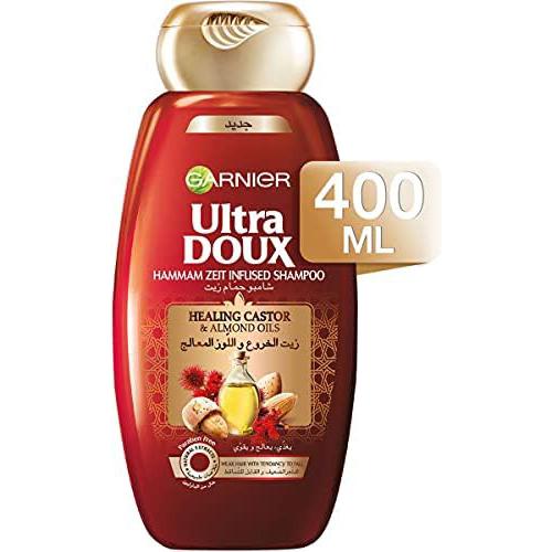 غارنييه الترا دو شامبو حمام زيت بزيت الخروع واللوز المعالج 400مل