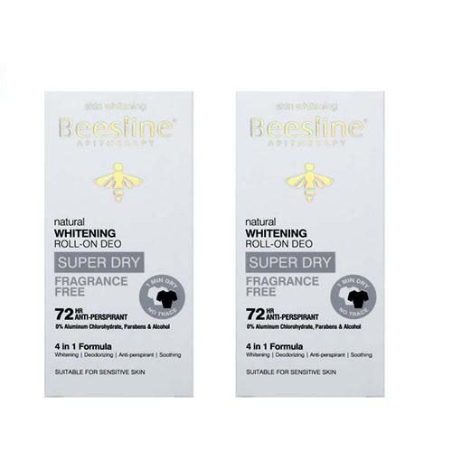 بيزلين رول أون مزيل عرق للتفتيح سوبر دراي بدون عطر 50مل 1+1 مجانًا