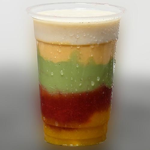 طبقات افوكادو مانجو فراولة عوار قلب كيوي