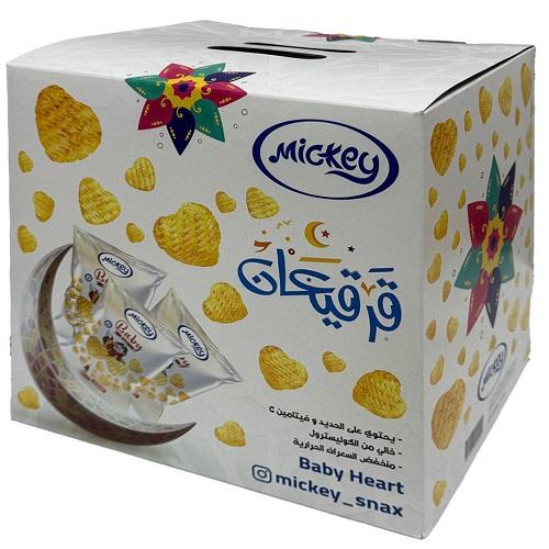 ميكي سناكس قرقيعان شكل قلوب 12جم 25حبة