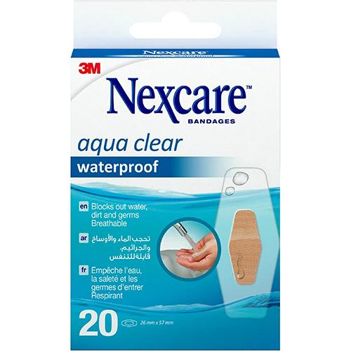 نكسكير اكوا كلير ضمادات شفافة قابلة للتنفس مقاومة للماء 20لاصقة