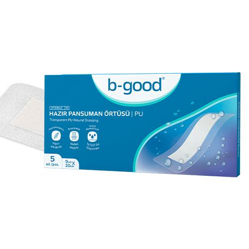 بي جود لاصقة جروح شفافة من البولي يوريثان 9سم×20سم 5قطع