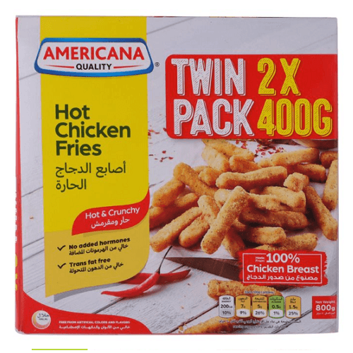 امريكانا اصابع دجاج حارة ومقرمشة 400جم 2قطعة