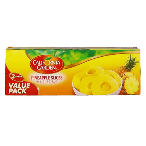 حدائق كاليفورنيا شرائح الاناناس في الشراب 3قطع×227جم