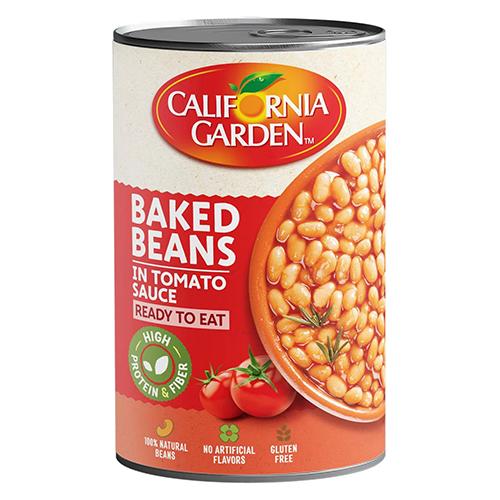 حدائق كاليفورنيا فاصوليا مطبوخة معلبة بصلصة الطماطم 420جم