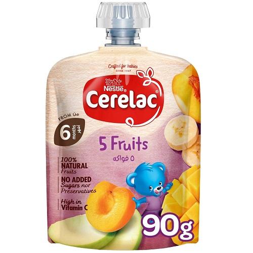 نستله سيريلاك من عمر 6اشهر 5فواكة 90جم