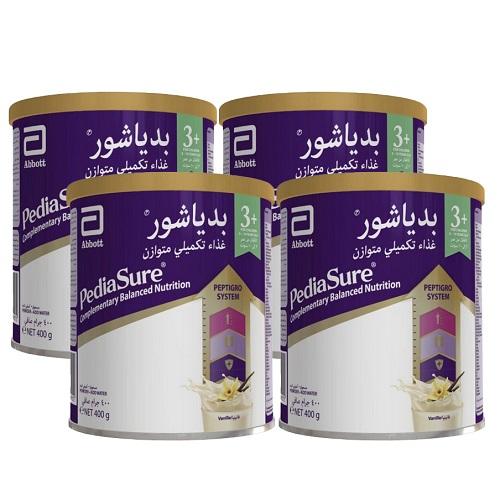 بديا شور3 غذاء تكميلي متوازن للاطفال من عمر 3 الى 10سنوات بالفانيليا 400جم 3+1مجانا