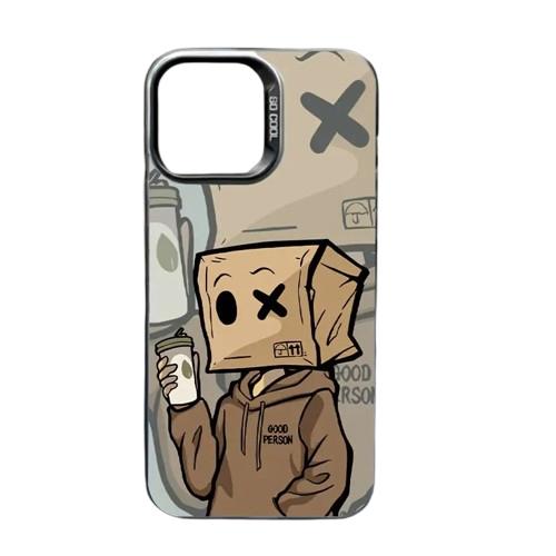 جراب هاتف واقي من مادة TPU غير اللامعة بتصميم شخصية كرتونية لهاتف ايفون 15 برو