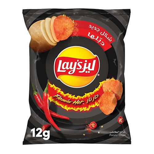 ليز شيبسي حار نار 12جم