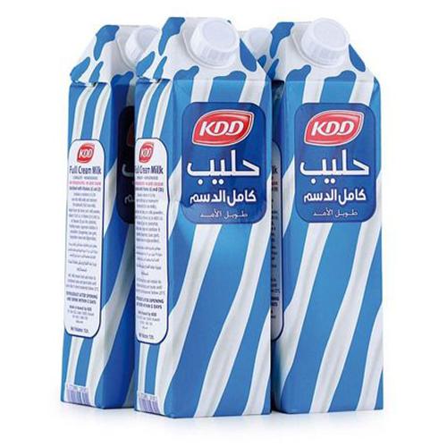 كي دي دي حليب كامل الدسم 4قطع 1لتر