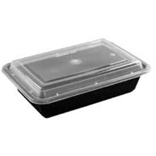 طقم صحون مستطيل بلاستيك مع غطاء شفاف 10حبه رقم.58