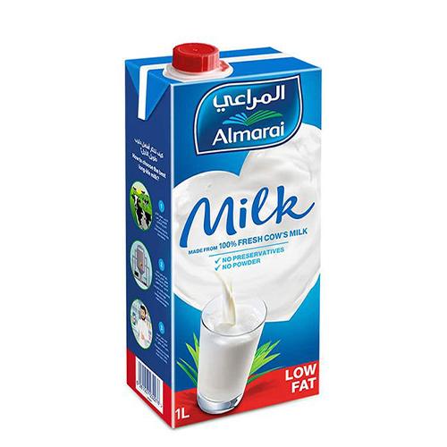 المراعي حليب طويل الامد قليل الدسم مع فيتامينات 1لتر