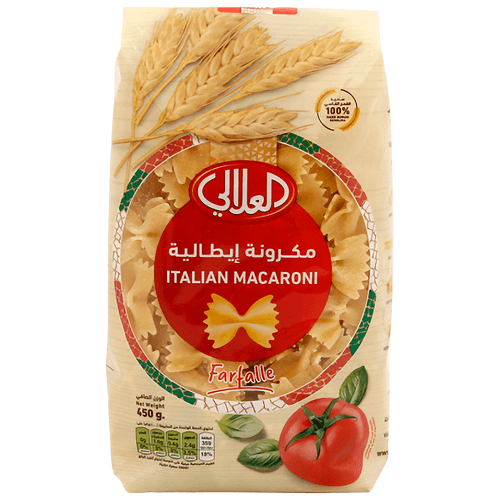 العلالي معكرونة ايطالية شكل فراشة رقم201 450جم 