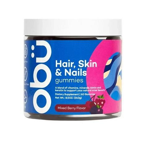 اوبو حلوى للشعر والبشرة والاظافر 60 حبة