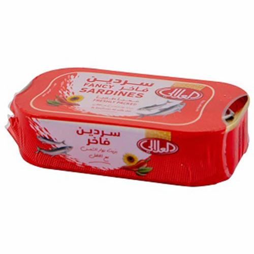 العلالى سردين فاخر فى زيت دوار الشمس 70جم