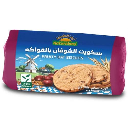 ارض الطبيعة بسكويت الشوفان بالفواكه 200جم