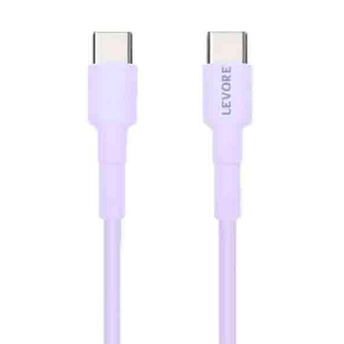 ليفور كابل USB C الى USB C بقوة60واط 1م بنفسجي رقم.17575