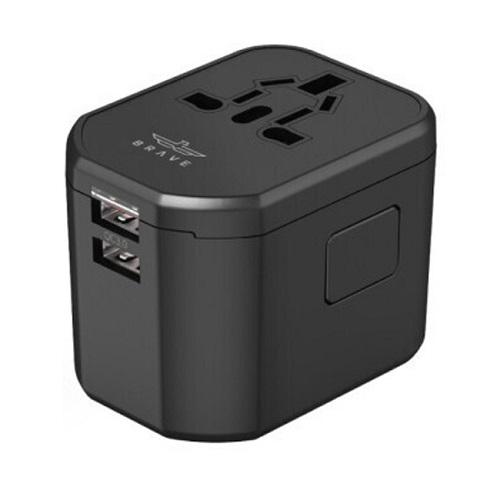 بريف محول طاقة للسفر شحن سريع 20واط 3 منفذ USB و منفذ تيار متردد موديل رقم.BTC-33