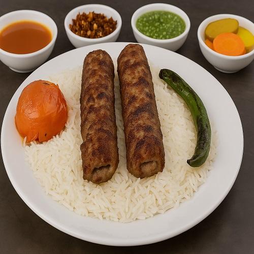 كباب مع عيش