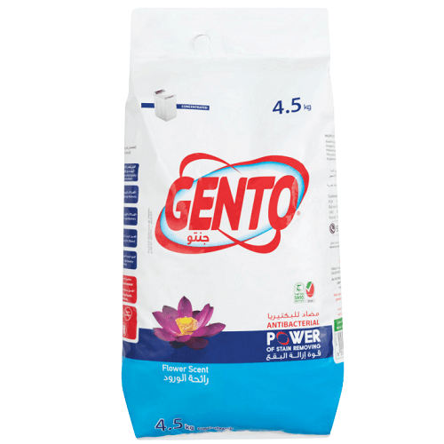 جنتو مسحوق غسيل عالي الرغوة برائحة الورد 4.5كجم