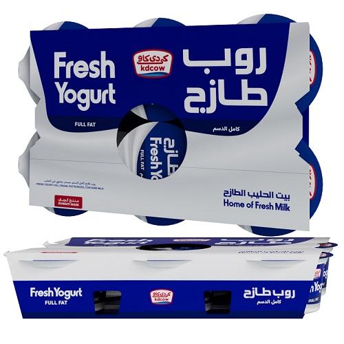 كي دي كاو زبادي روب كامل الدسم 170جم 6حبة