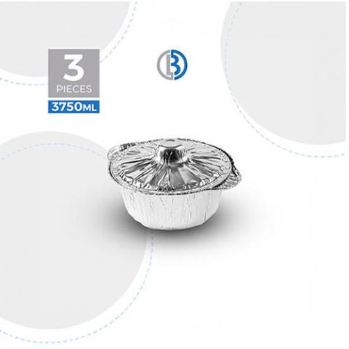 جدر الومنيوم مع غطاء سعة 3.75لتر شد 3حبة موديل رقم.P072