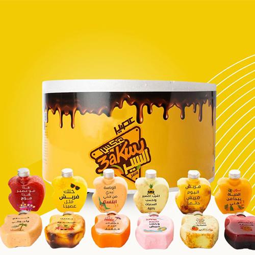 بوكس عصير طازج شكل تفاحة 12حبة