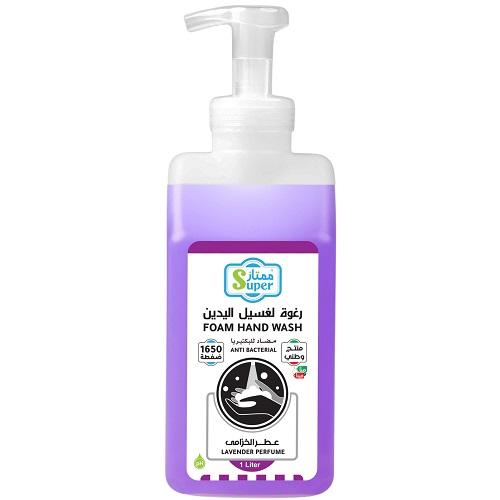 ممتاز رغوة غسيل اليدين مرطب ومضاد للبكتيريا بعطر الخزامي 1لتر