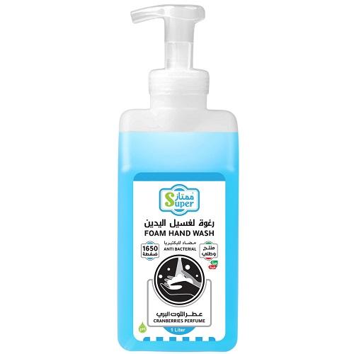 ممتاز رغوة غسيل اليدين مرطب ومضاد للبكتيريا بعطر التوت البري 1لتر
