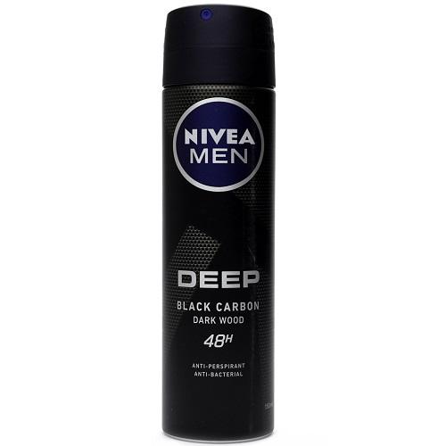 نيفيا مزيل عرق سبراي ديب دارك وود بالكربون الاسود للرجال 150مل