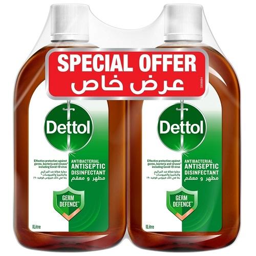 ديتول سائل مطهر ومعقم 1لتر 2حبة