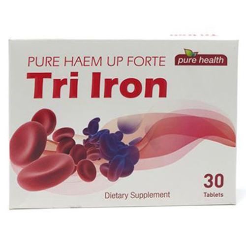 بيور هيلث تراي ايرون مكمل غذائي لعلاج فقر الدم 30قرص