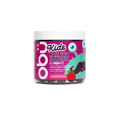 اوبو حلاو فيتامينات متعددة وبروبيوتيك للاطفال بنكهة التوت العليق 90حلاو 270جم
