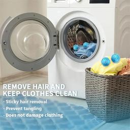 كرات ازالة شعر الحيوانات الاليفة القابلة لاعادة الاستخدام في الغسالة 4قطع