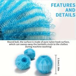 كرات ازالة شعر الحيوانات الاليفة القابلة لاعادة الاستخدام في الغسالة 4قطع