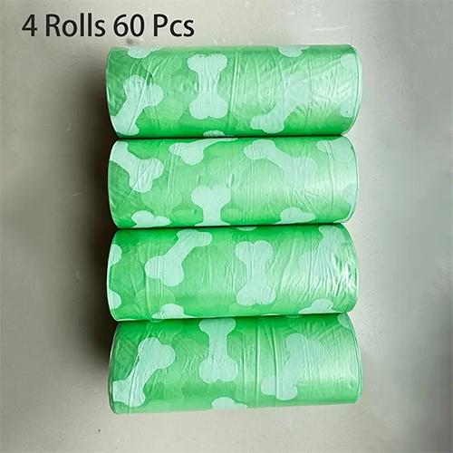 اكياس نفايات الحيوانات الاليفة ملونة مطبوعة على شكل عظمة 30x22سم