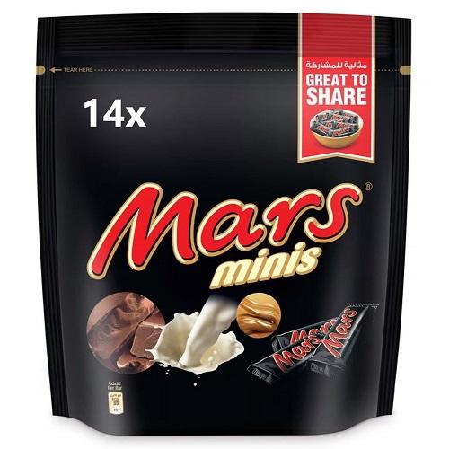 مارس مينيز شوكولاتة 14حبة 252جم